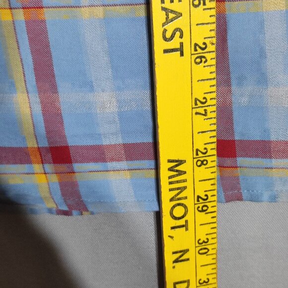 An Original Penguin by Munsingwear button down shirt men's sz M light blue check - Picture 11 of 11
